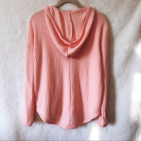 Cupio Blush Peach Soft High Low Hoodie - Picture 10 of 15